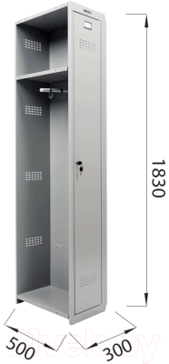 Шкаф металлический Brabix LK 01-30 усиленный / 291128