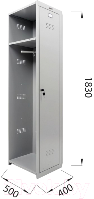 Шкаф металлический Brabix LK 01-40 усиленный / 291131