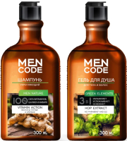 

Набор косметики для тела и волос Men Code, Limited Edition Гель для душа Green Elements+Шампунь Men Nature