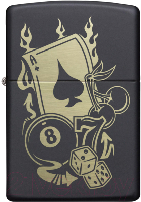 Зажигалка Zippo Gambling Design / 49257 (черный)