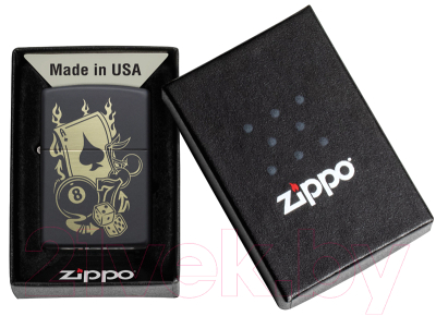 Зажигалка Zippo Gambling Design / 49257 (черный)