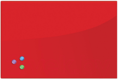 Магнитно-маркерная доска Brauberg Стеклянная / 236746 (красный)