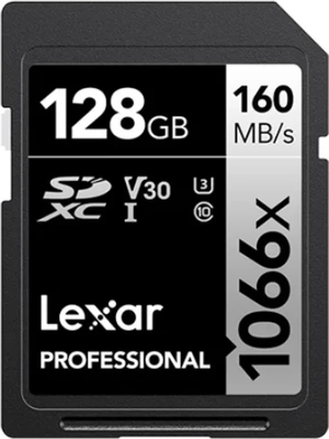 Карта памяти Lexar Professional 1066x SDXC UHS-III 128GB (LSD1066128G-BNNNG) - 