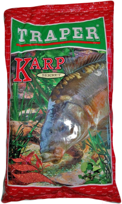 Прикормка рыболовная Traper Sekret карп / 3811 (1кг, красный)