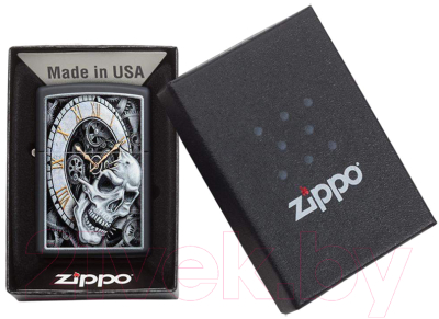 Зажигалка Zippo Skull Clock Design / 29854