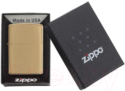 Зажигалка Zippo Brushed Brass / 204B