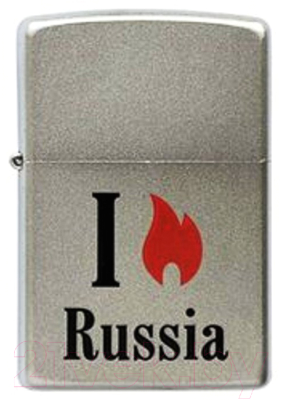 Зажигалка Zippo Flame Russia / 205 (матовый серебристый)