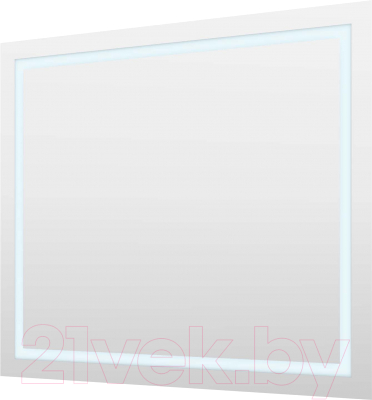 Зеркало Пекам Astra 1 100x80 / astra1-100x80scl (с подсветкой, сенсором на прикосновение и часами)