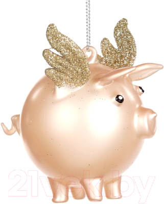 

Елочная игрушка Goodwill, Розовый;золотистый, Xmas 2021 Свинка с крыльями / P 35109