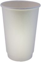 Набор бумажных стаканов Gecko Двухслойный 450мл (25шт, белый) - 