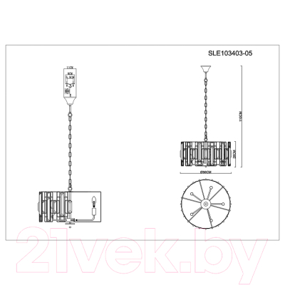 Люстра Evoluce Giano SLE103403-05