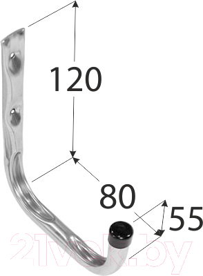 Изображение товара Крюк настенный Domax тип U HPU 80 / 581111