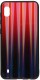 Чехол-накладка Case Aurora для Galaxy A10 (красный/синий) - 
