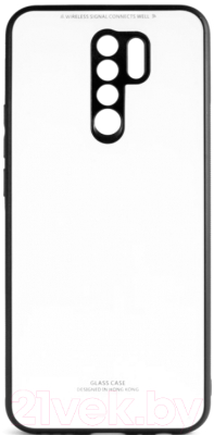 Чехол-накладка Case Glassy для Redmi 9 (белый)