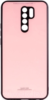 Чехол-накладка Case Glassy для Redmi 9 (розовый)
