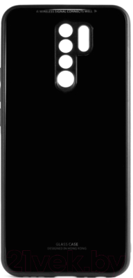 Чехол-накладка Case Glassy для Redmi 9 (черный)