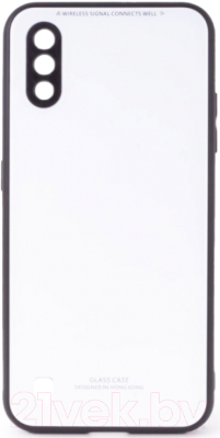 Чехол-накладка Case Glassy для Galaxy M01 (белый)