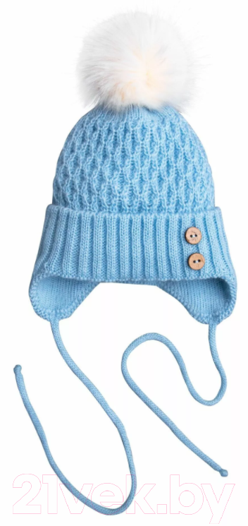 Шапочка для малышей Amarobaby Pure Love Wool / AB-OD20-PLW16/19-42 (голубой, р-р. 42-44)