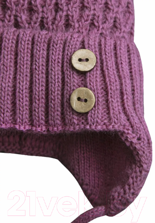 Шапочка для малышей Amarobaby Pure Love Wool / AB-OD20-PLW16/06-40 (розовый, р-р. 40-42) — фото 4