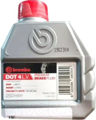 Тормозная жидкость Brembo DOT 4 Low Viscosity / LA4202 (250мл)