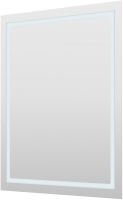Зеркало Пекам Astra 1 80x100 / astra1-80x100scl (с подсветкой, сенсором на прикосновение и часами) - 