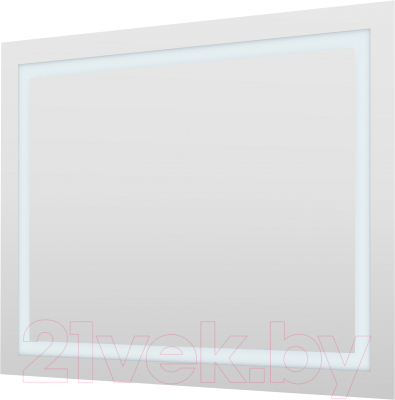 Зеркало Пекам Astra 1 80x60 / astra1-80x60scl (с подсветкой, сенсором на прикосновение и часами)