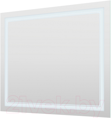 Зеркало Пекам Astra 2 100x80 / astra2-100x80scl (с подсветкой, сенсором на прикосновение и часами)