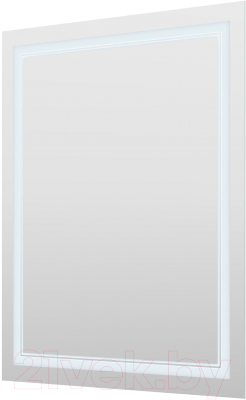 Зеркало Пекам Astra 2 80x100 / astra2-80x100scl (с подсветкой, сенсором на прикосновение и часами)