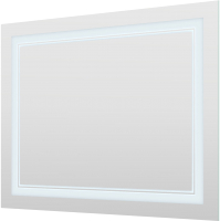 Зеркало Пекам Astra 2 80x60 / astra2-80x60scl (с подсветкой, сенсором на прикосновение и часами) - 