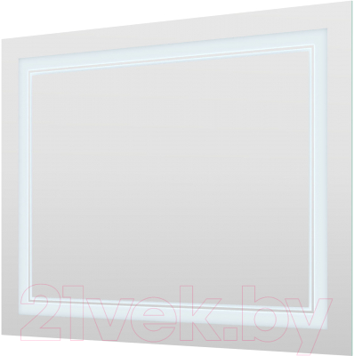 Зеркало Пекам Astra 2 80x60 / astra2-80x60scl (с подсветкой, сенсором на прикосновение и часами)