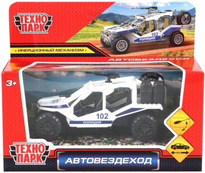 Автомобиль игрушечный Технопарк Полиция / CHAB-12POL-ARMWH (белый)