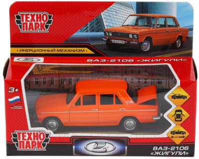 Автомобиль игрушечный Технопарк ВАЗ-2106. Жигули / 2106-12-OG (оранжевый)
