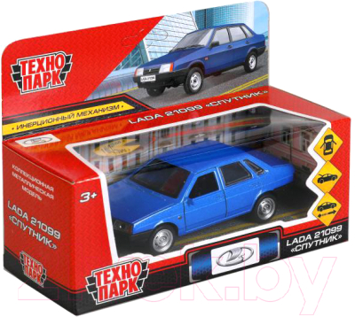 Автомобиль игрушечный Технопарк ВАЗ-21099. Спутник / 21099-12-BU (синий)