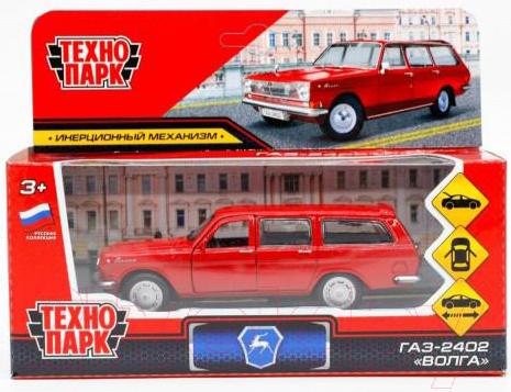 Автомобиль игрушечный Технопарк ГАЗ-2402. Волга / 2402-12-RD (красный) — фото 6