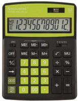 Калькулятор Brauberg Color-12-BKLG / 250477 (черно-салатовый) - 