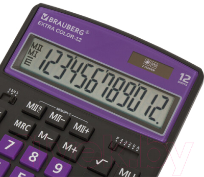 Калькулятор Brauberg Color-12-BKPR / 250480 (черно-фиолетовый)