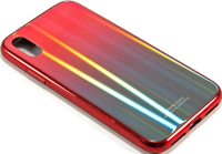 Чехол-накладка Case Aurora для iPhone X/XS (красный/синий) - 