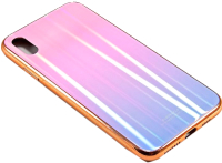 Чехол-накладка Case Aurora для iPhone X/XS (розовый/фиолетовый) - 