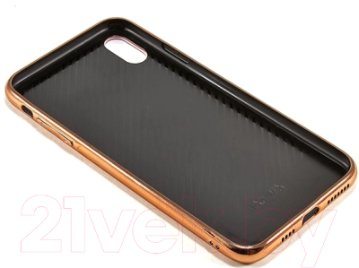 Чехол-накладка Case Aurora для iPhone X/XS (розовый/фиолетовый)