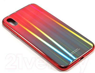 Чехол-накладка Case Aurora для iPhone XS Max (красный/синий)