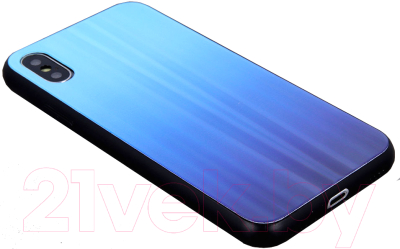 Чехол-накладка Case Aurora для iPhone XS Max (синий/черный)