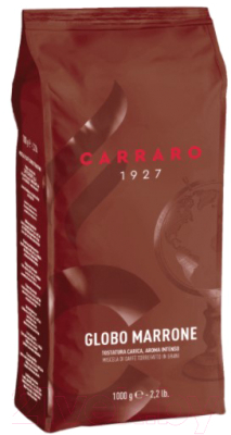 Кофе в зернах Carraro Globo Marrone 30% арабика, 70% робуста (1кг)