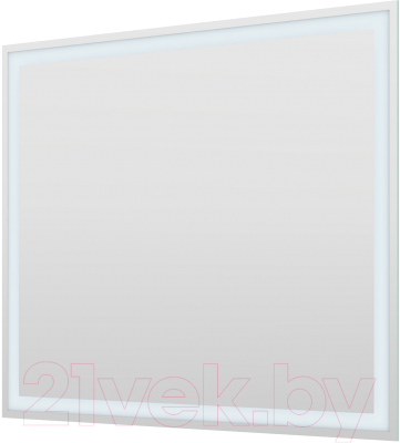 Зеркало Пекам Greta 90x80 / greta-90x80spcl (с подсветкой, сенсором на прикосновение, подогревом и часами)