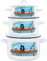 

Набор кастрюль ЭСТЕТ, Коты на крыше/ ЭТ-72820