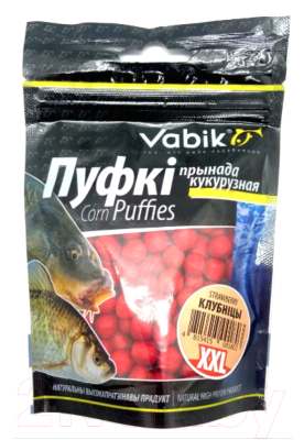 Прикормка рыболовная Vabik Corn Puffies XXL Клубника / 6573