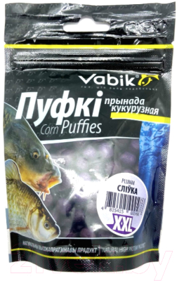 Прикормка рыболовная Vabik Corn Puffies XXL Слива / 6507