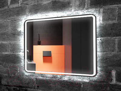 Зеркало Пекам Marta 1 70x80 / marta1-70x80spcl (с подсветкой, сенсором на прикосновение, подогревом и часами)