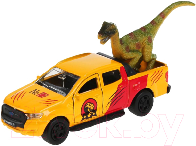 Автомобиль игрушечный Технопарк Ford Ranger Пикап с динозавром / SB-18-09-FR+DINO-WB