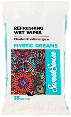 Влажные салфетки Cleanic Sweet Sense Mystic Dreams Освежающие (15шт)