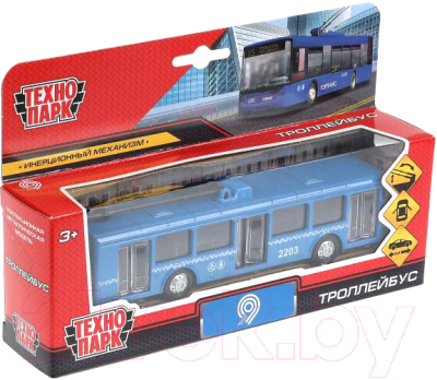 Троллейбус игрушечный Технопарк SB-16-65-WB(20-1)